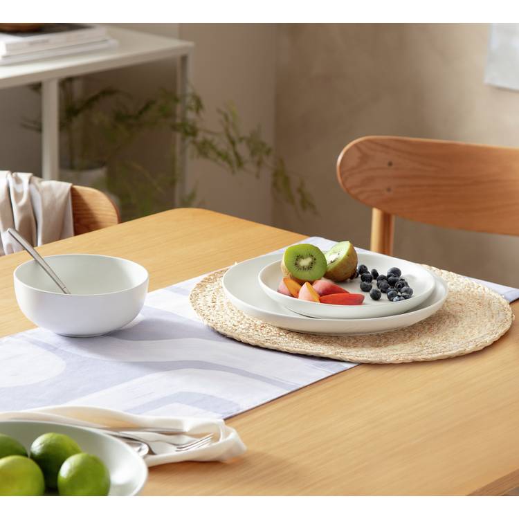 Habitat 12 Piece Stoneware Dinner Set - White