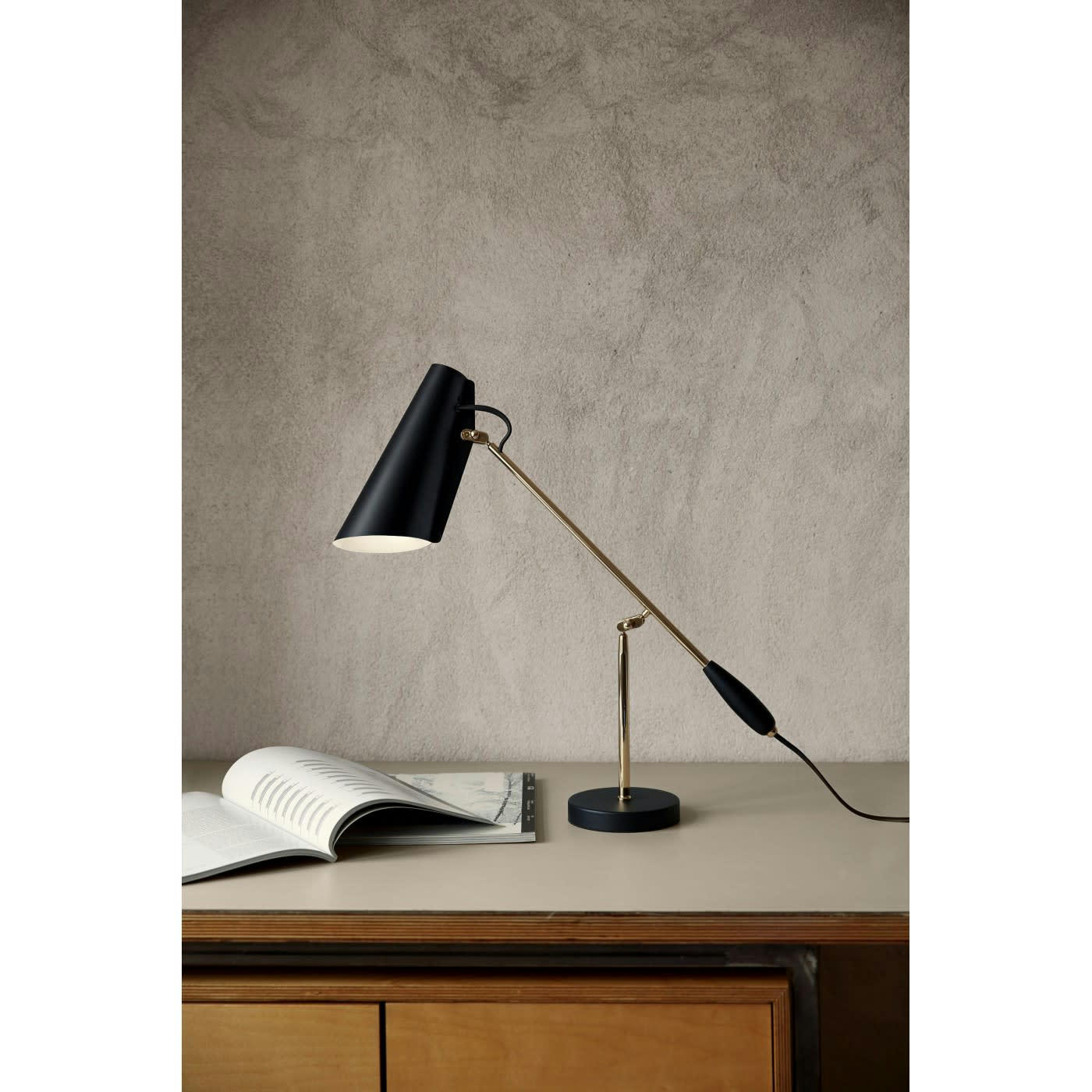 BIRDY - Lampe de table noire réédition 1952