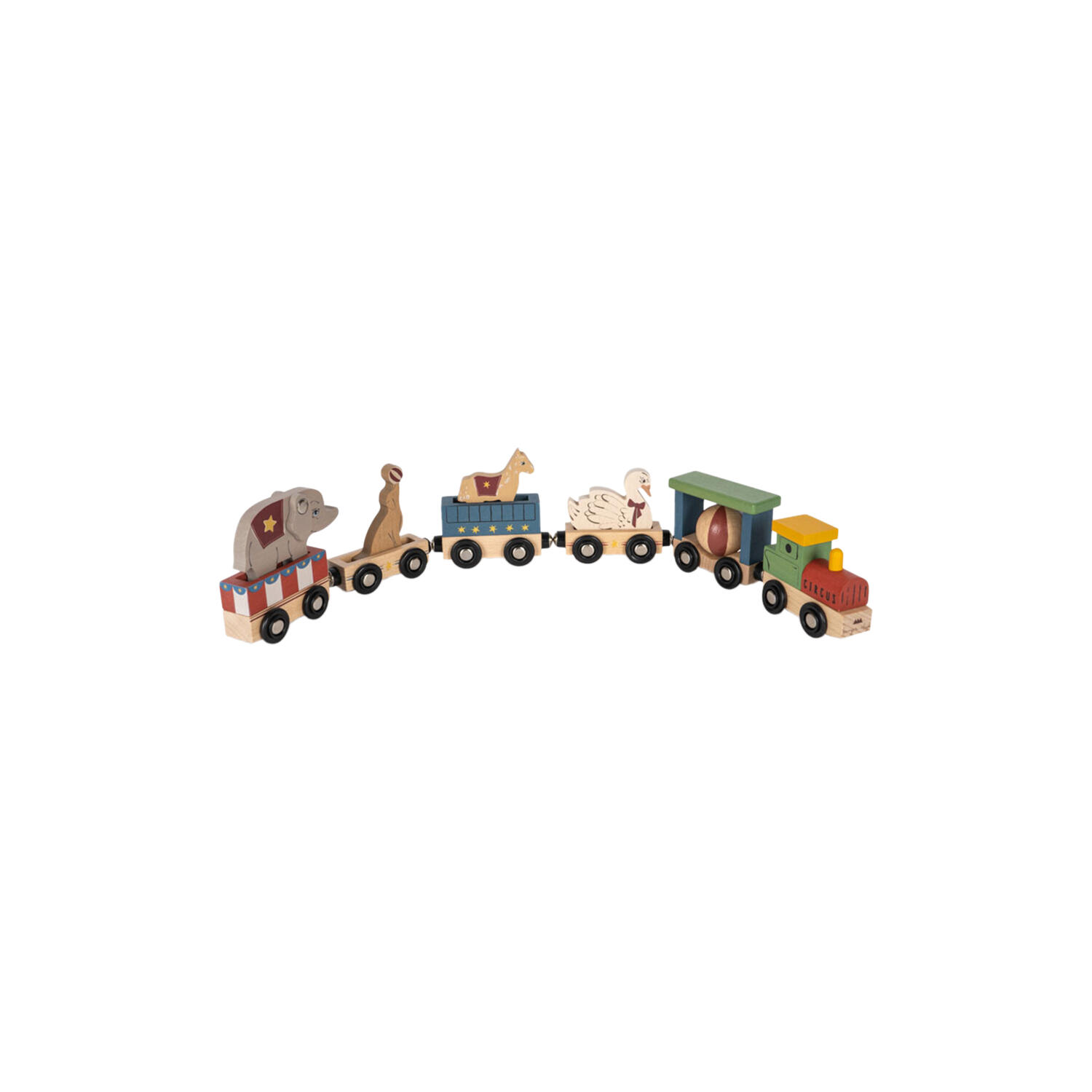 Wooden Animal Train, multi