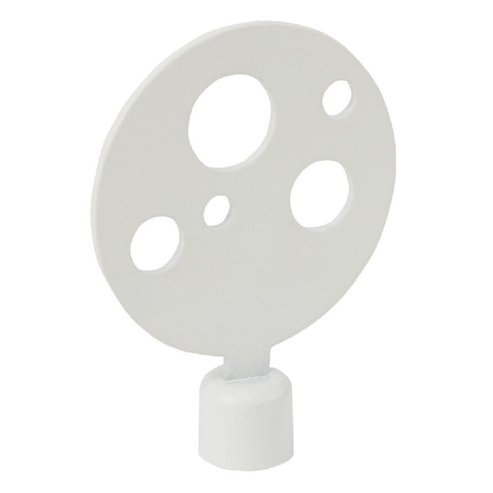 Embout tringle à rideau Ø16 mm métal forme ronde blanc mat x2