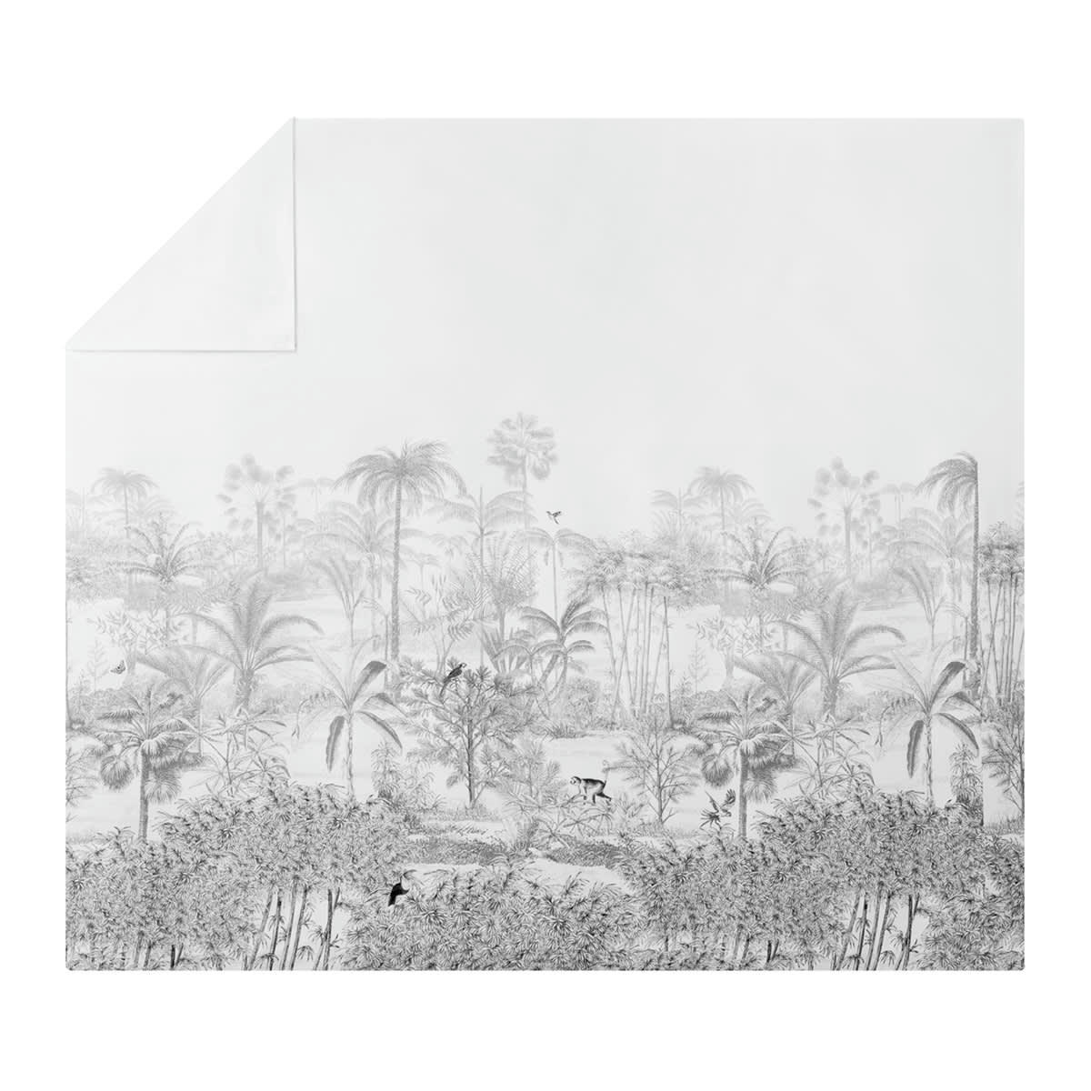 AMAZONE - Housse de couette en satin de coton bio blanc 260x240