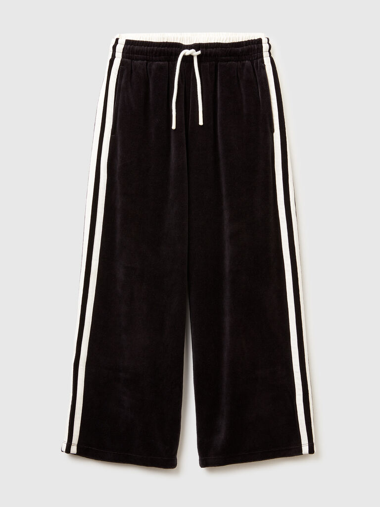 Wide chenille trousers