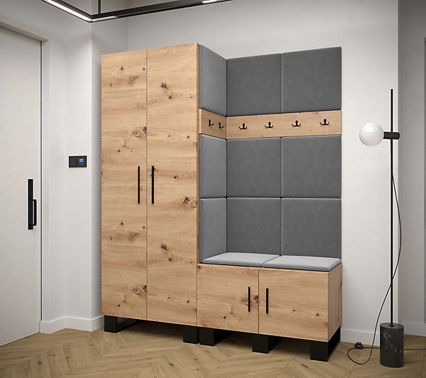 Garde-robe Artin 2 porte battante 196/158/45,6 2 Portes (artisan)