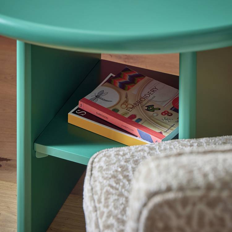 Habitat Geller Green Dining Table & 4 Natural Chairs