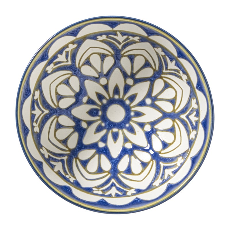 Schaaltje Rene middel - groen/blauw - &Oslash;12.3x5.8 cm