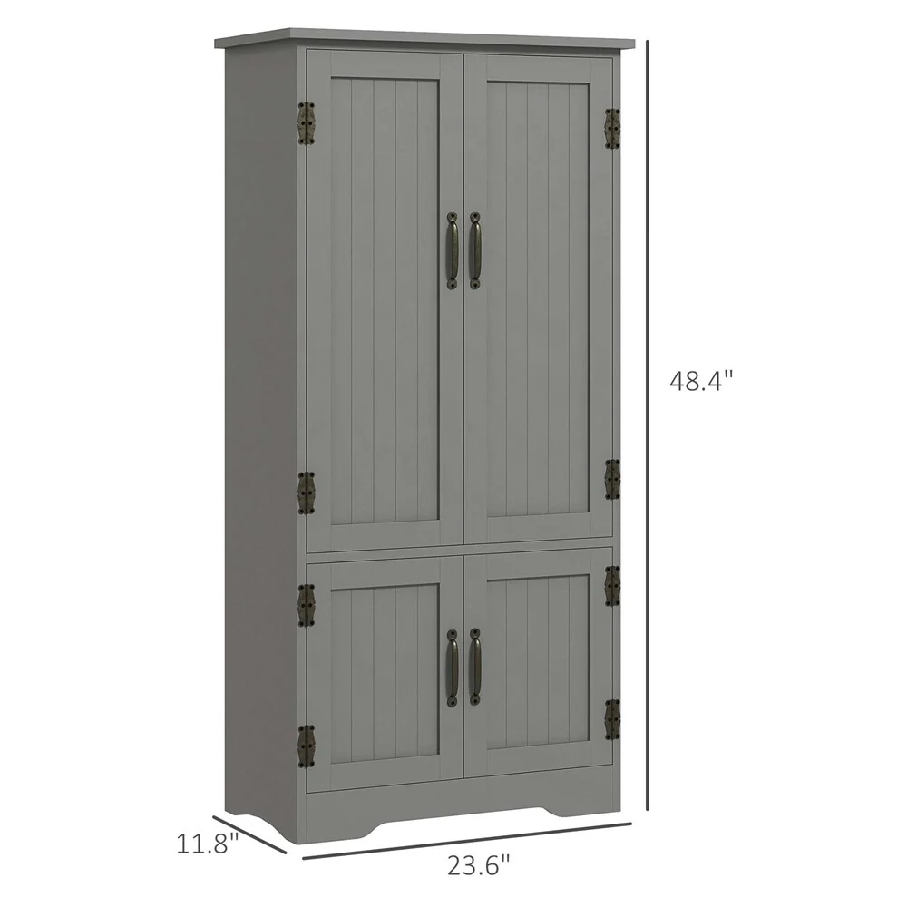 48.5 Kitchen Pantry Cabinet,Farmhouse Storage Cabinet Organizer