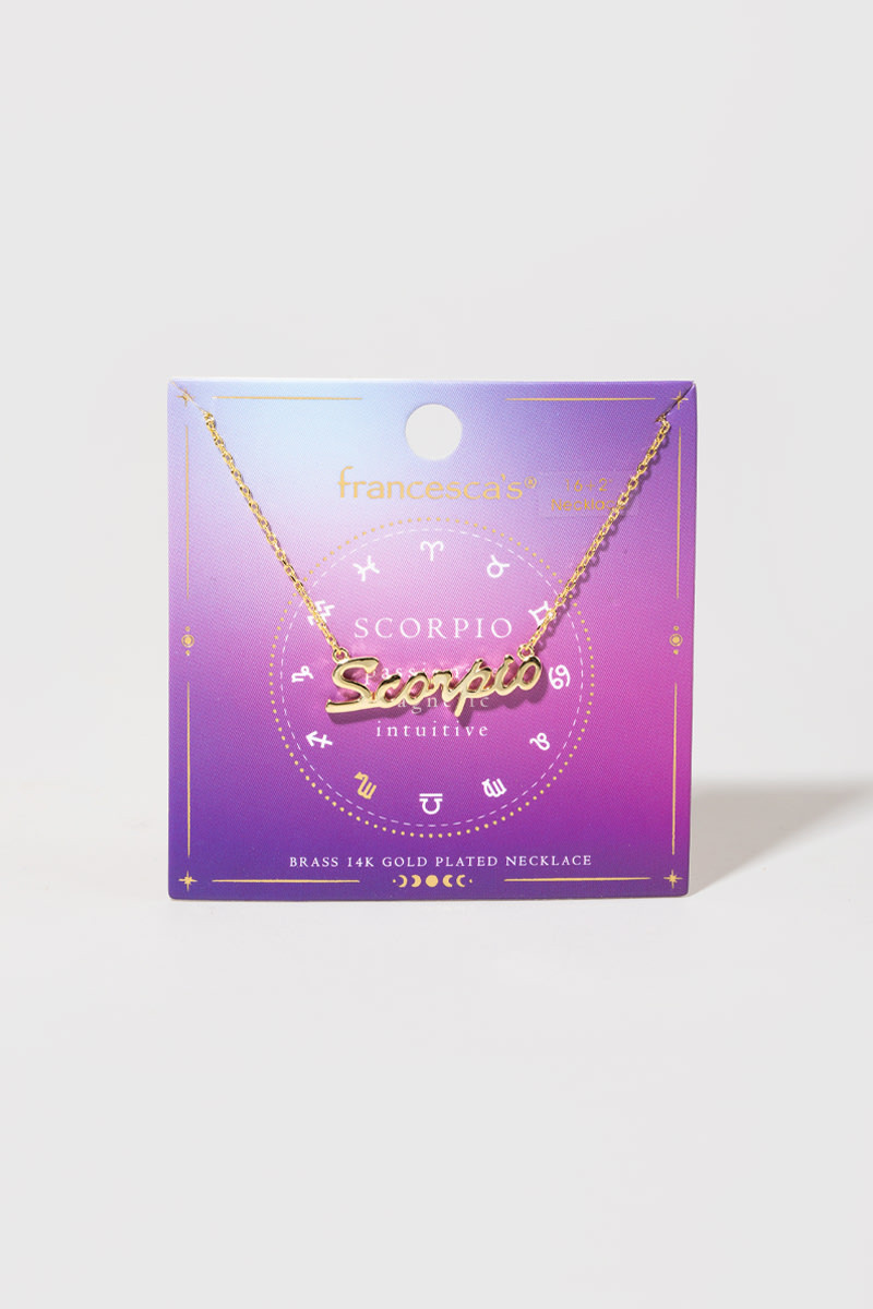 Zodiac Script Pendant