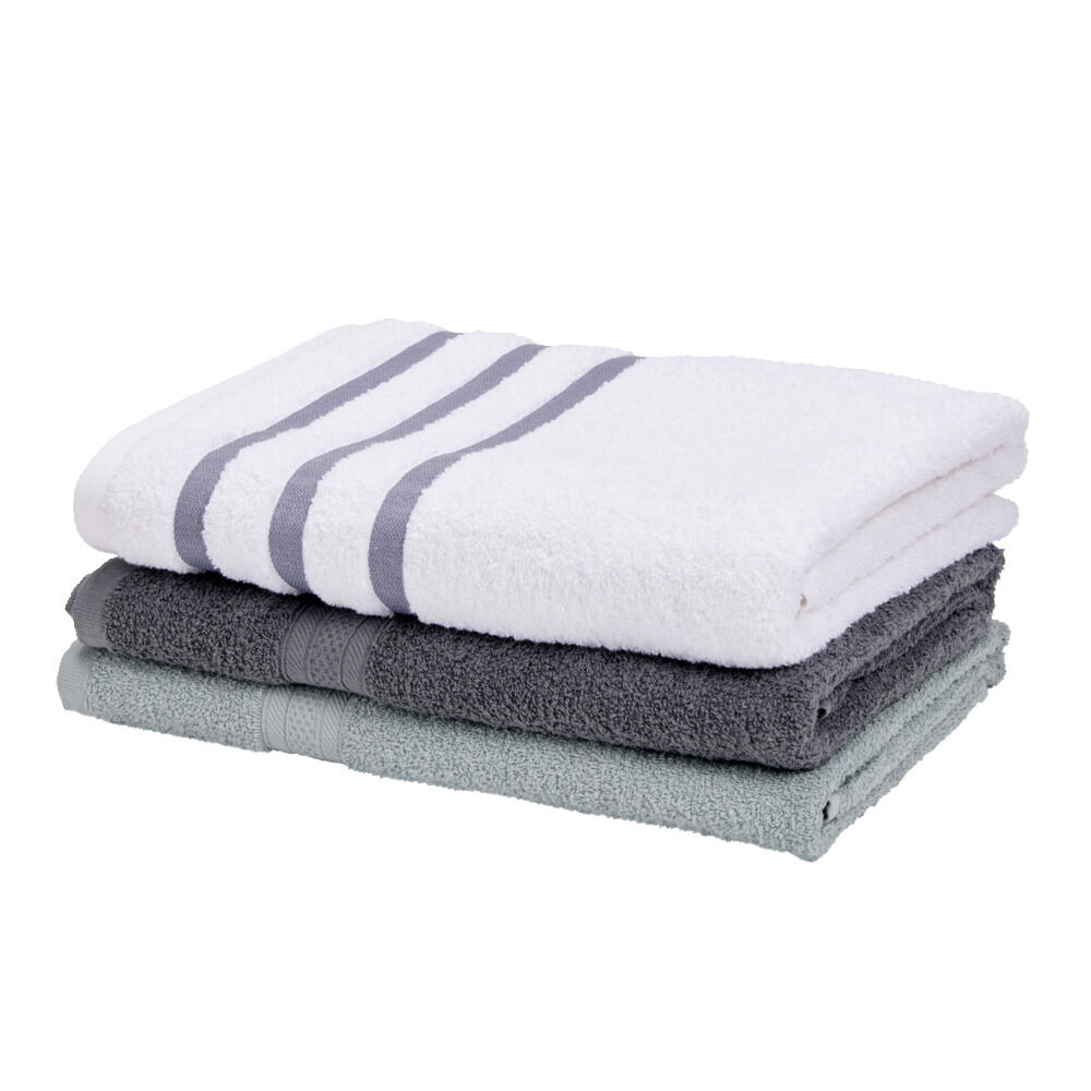 Drap de douche 100% coton 70x130cm - 3 modèles