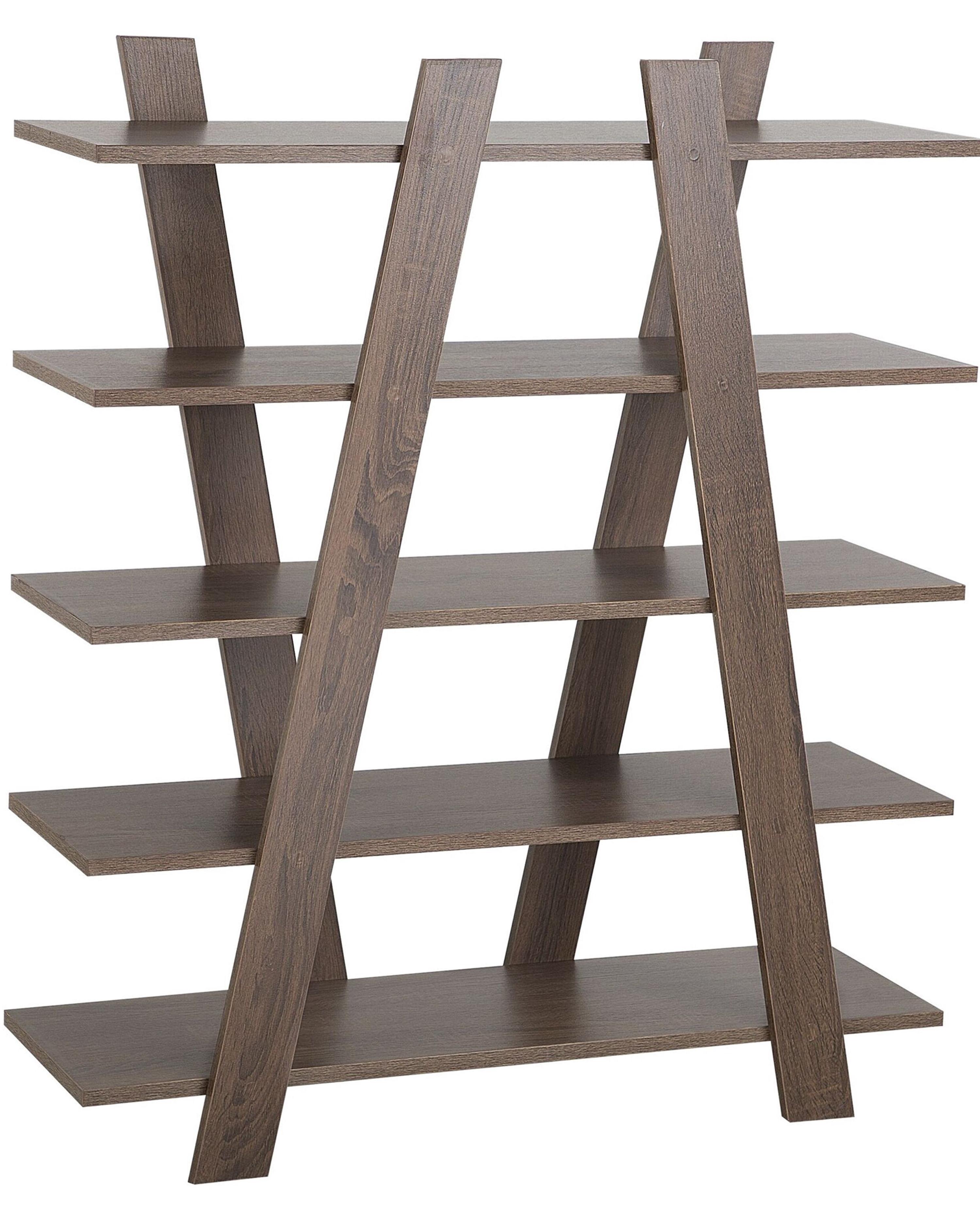 5 Tier Shelving Unit ESCALANTE 116 cm Dark Brown