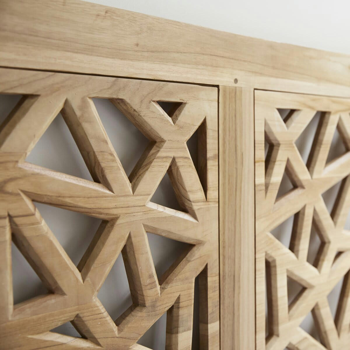 GENTONG - Tête de lit en teck massif 210 cm