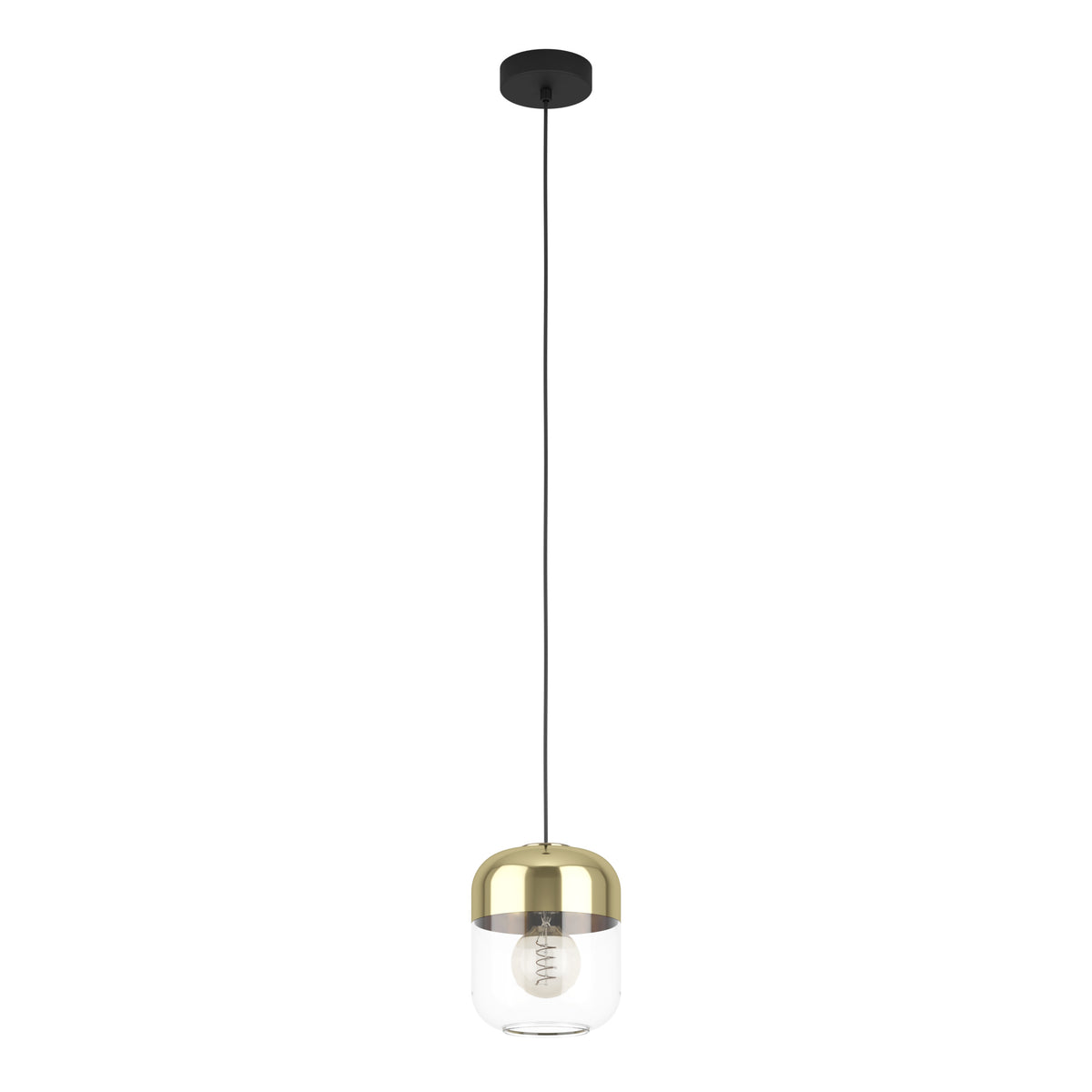 EGLO hanglamp Maryvilla - e27 - ø 17 cm - goud/zwart