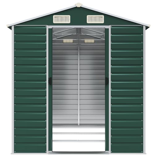 NNEVL Garden Shed Green 191x300x198 cm Galvanised Steel
