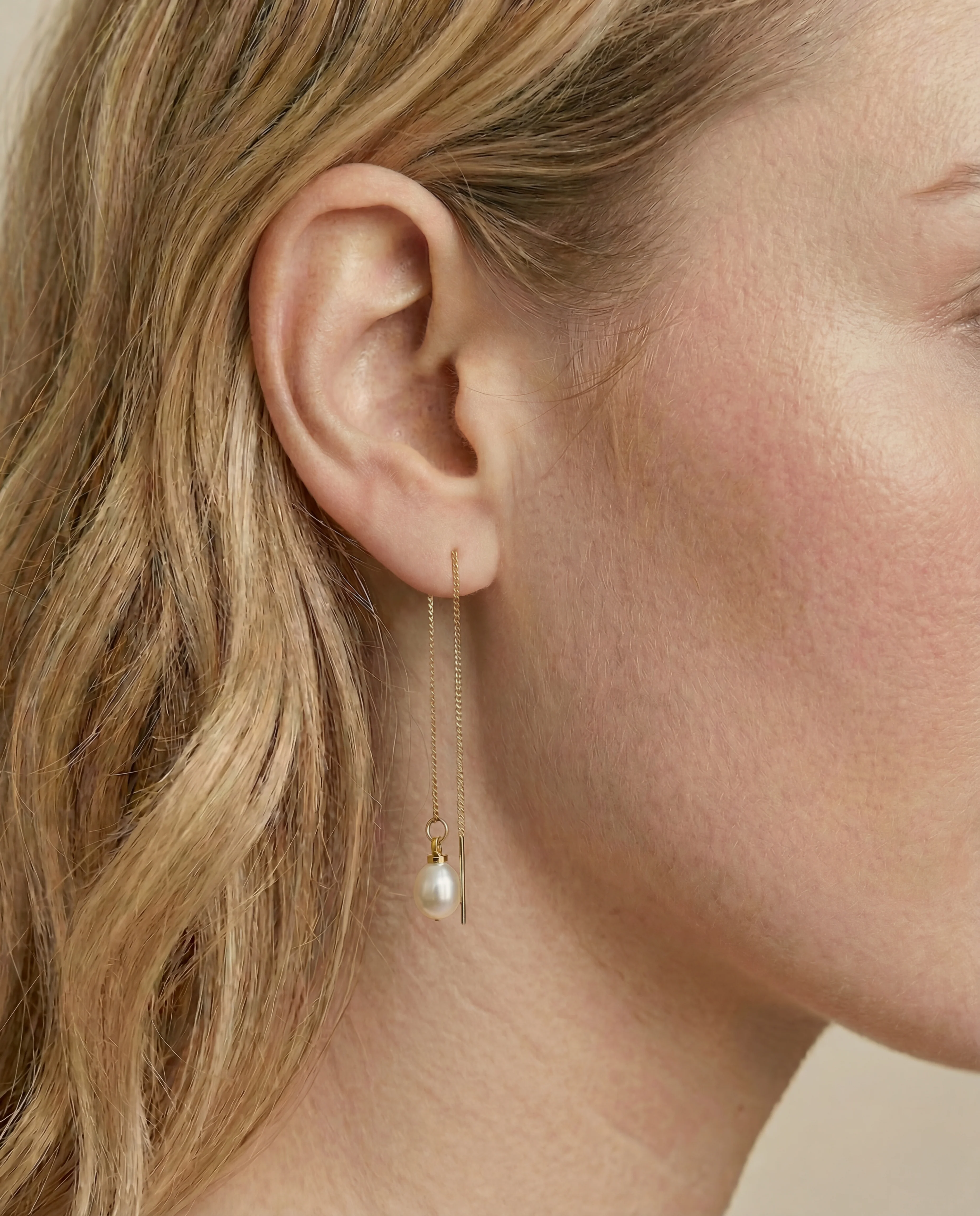 Lilith — Pearl Thread Earrings