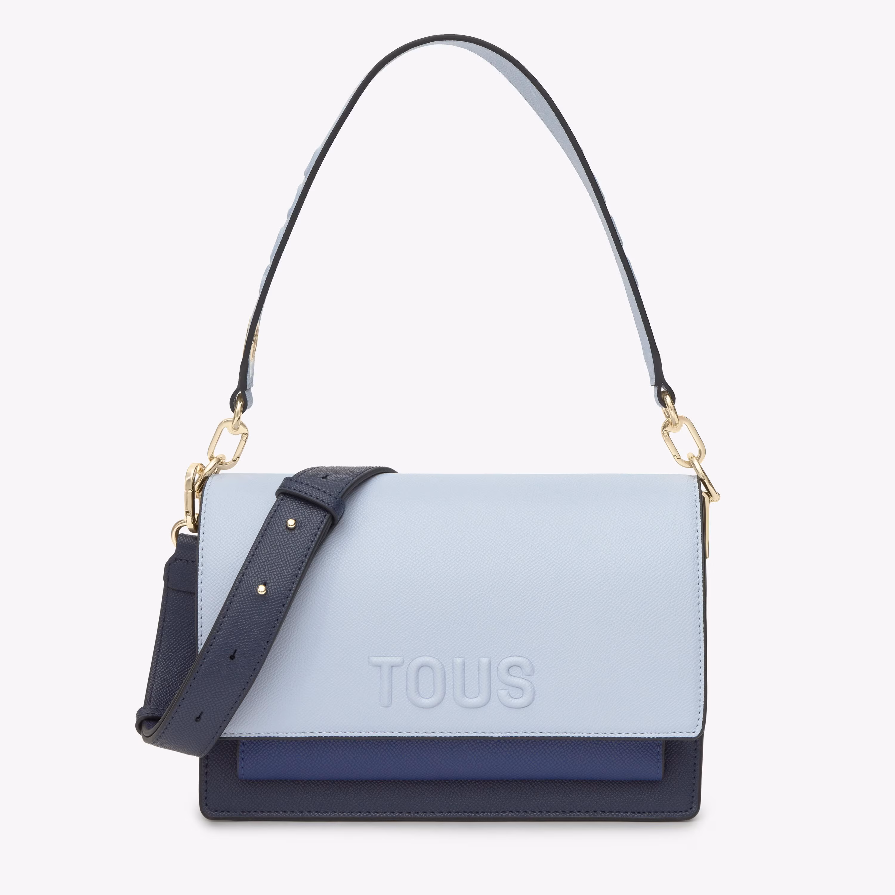 Bandolera mediana azul marino Audree Saffiano