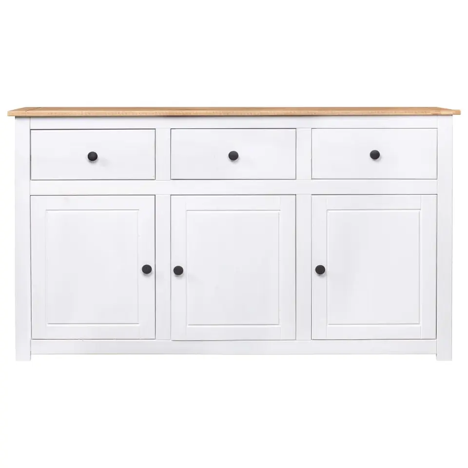 vidaXL - Dressoir - Wit - Grenenhout