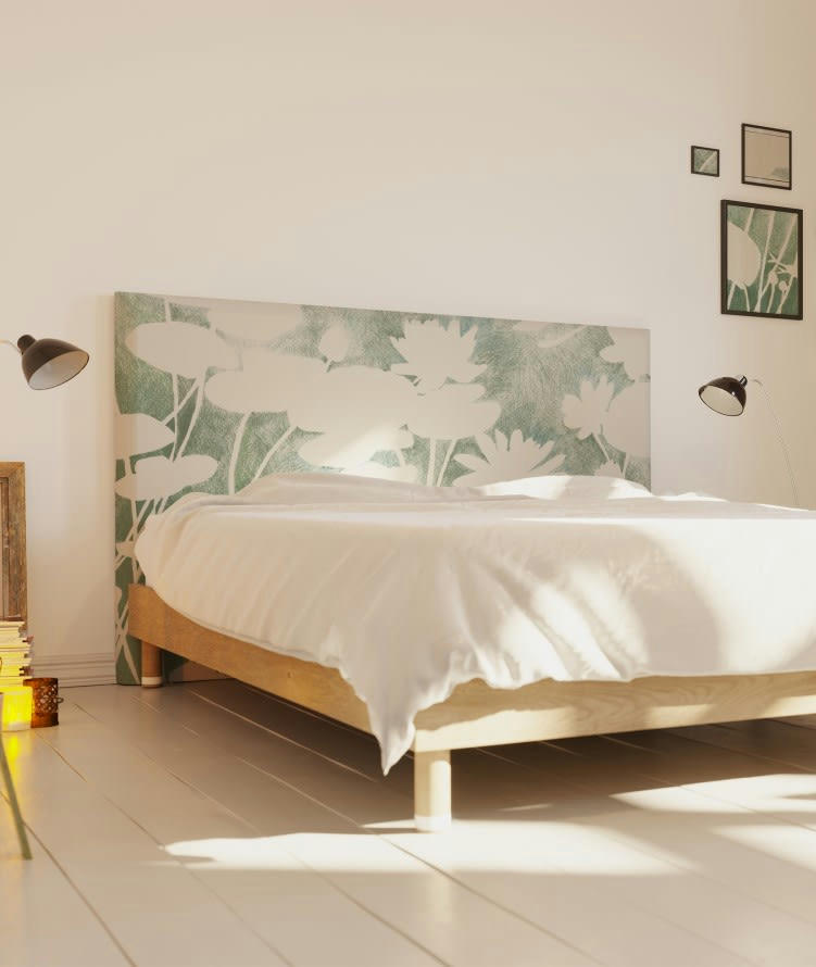 HAKU - Tête de lit avec housse Vert 180 cm