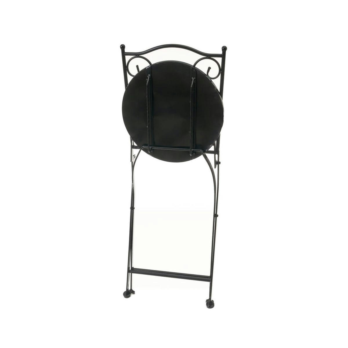 - Chaise jardin pliable métal et céramique multicolore 38x38x92cm