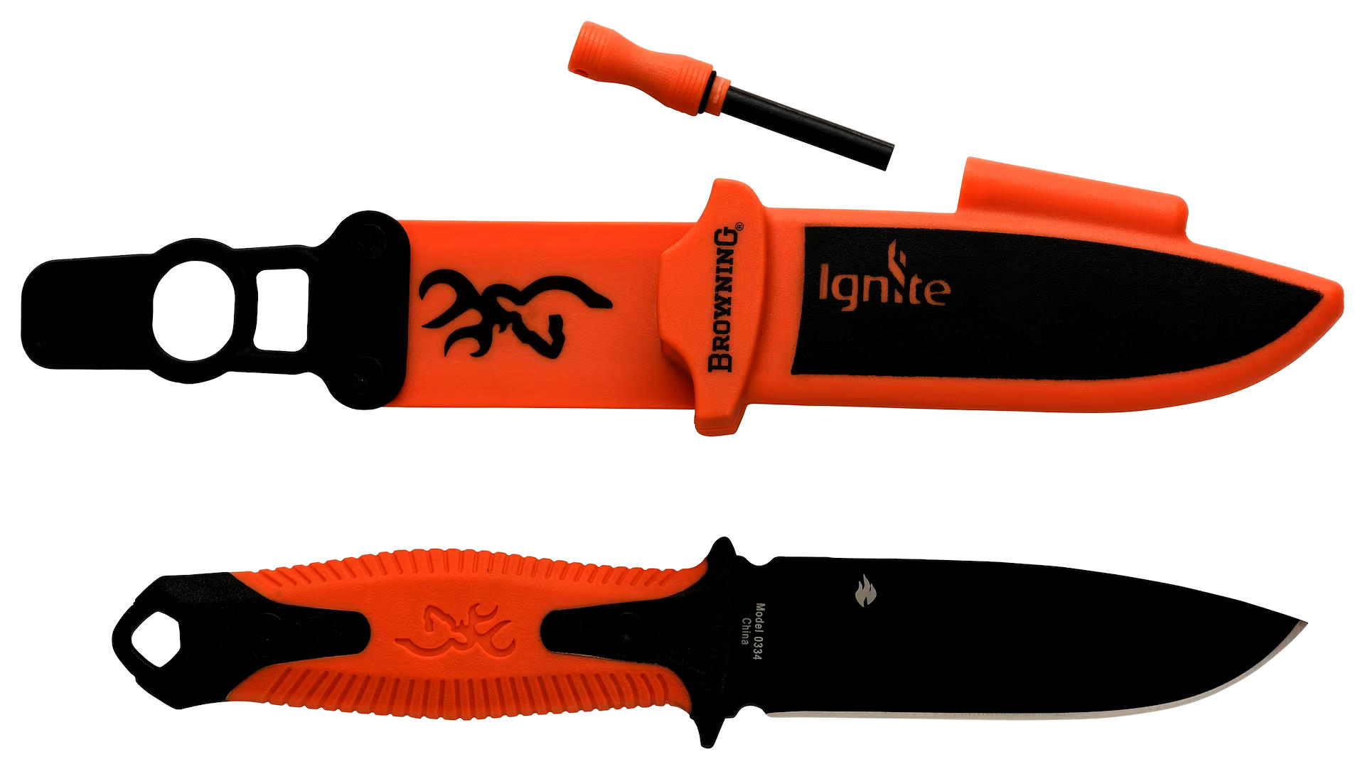 Browning Ignite Survival Hunting Knife, Orange