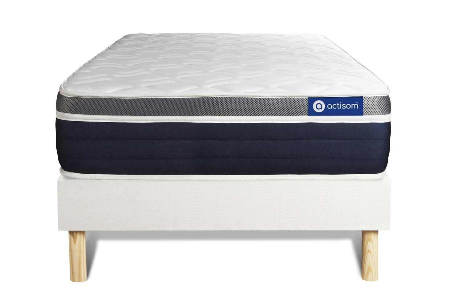 ACTILATEX CONFORT - Ensemble 80x190 cm sommier kit blanc