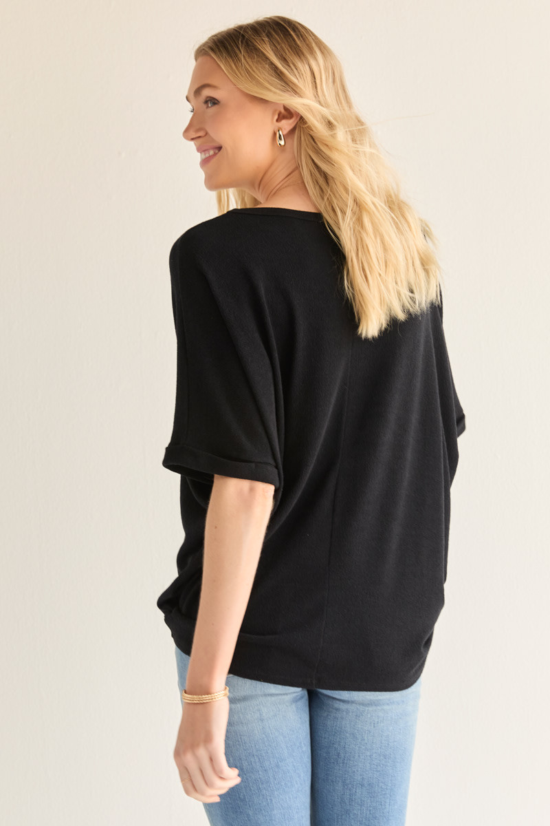 Annabeth Crew Neck Dolman Tee