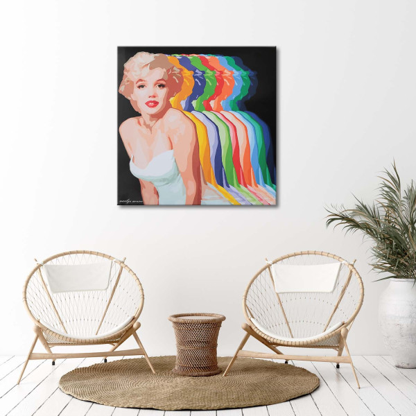 Feeby Obraz na płótnie Marilyn Monroe z cieniami 30x30