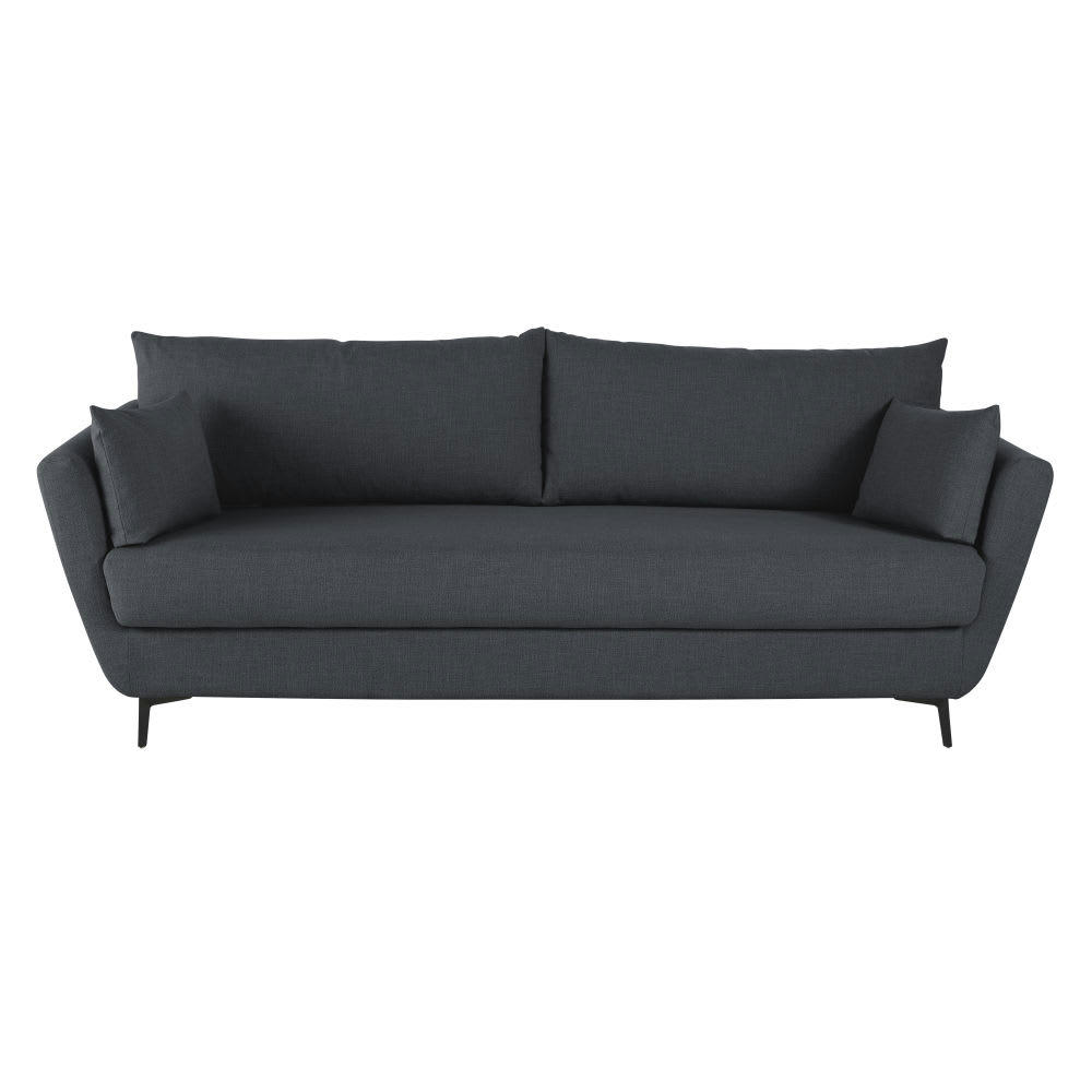 Prague - Canapé convertible 2/3 places gris anthracite