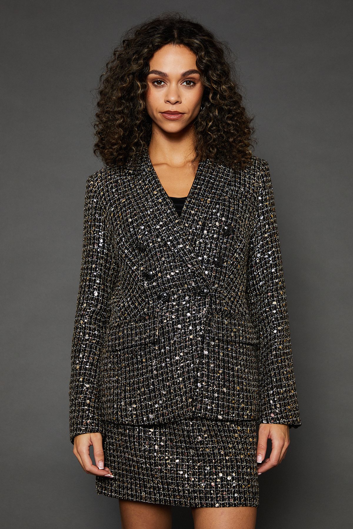 Wallis Boucle Double Breasted Blazer