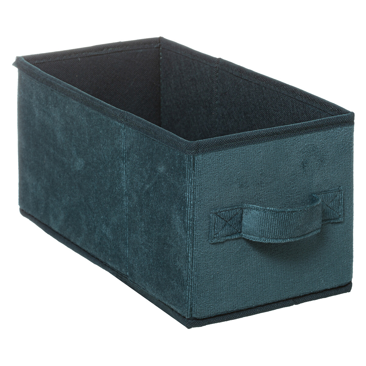 Caixa de arrumação azul marinho veludo
