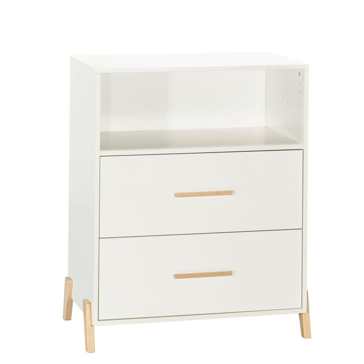 JOY - Commode à langer sur pieds en bois blanc