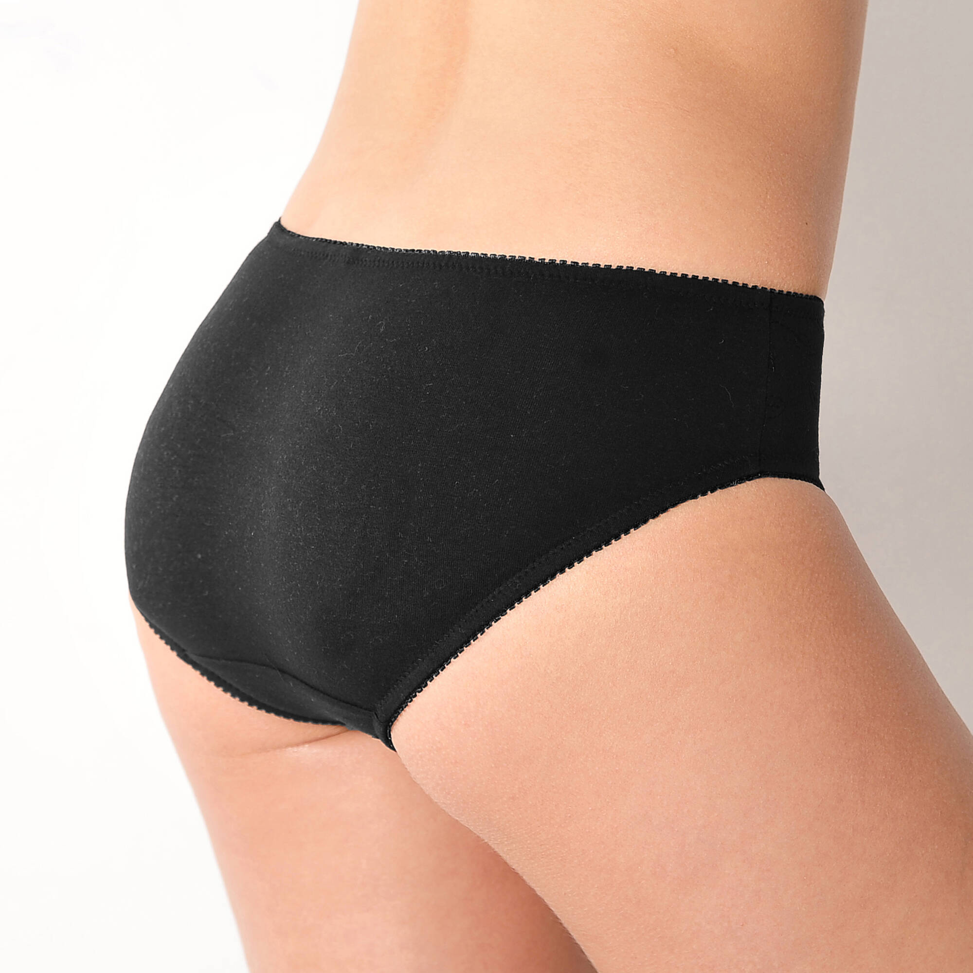 Culotte brodée forme midi coton uni Olbia - lot de 2