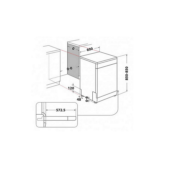 Lave-vaisselle 60cm 14 couverts 44db Whirlpool WFC3C34X