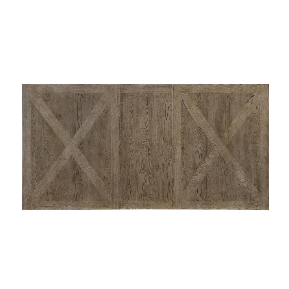 Roundhill Furniture Birmingham Driftwood Table and Nail Head Chair 7-piece Dining Set