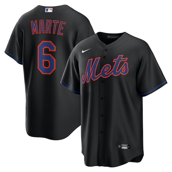 Starling Marte New York Mets Nike Alternate Replica Jersey - Black