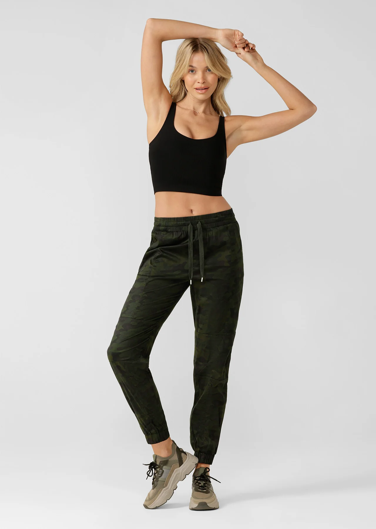 Tropic Safari High Waisted Flashy Full Length Pants