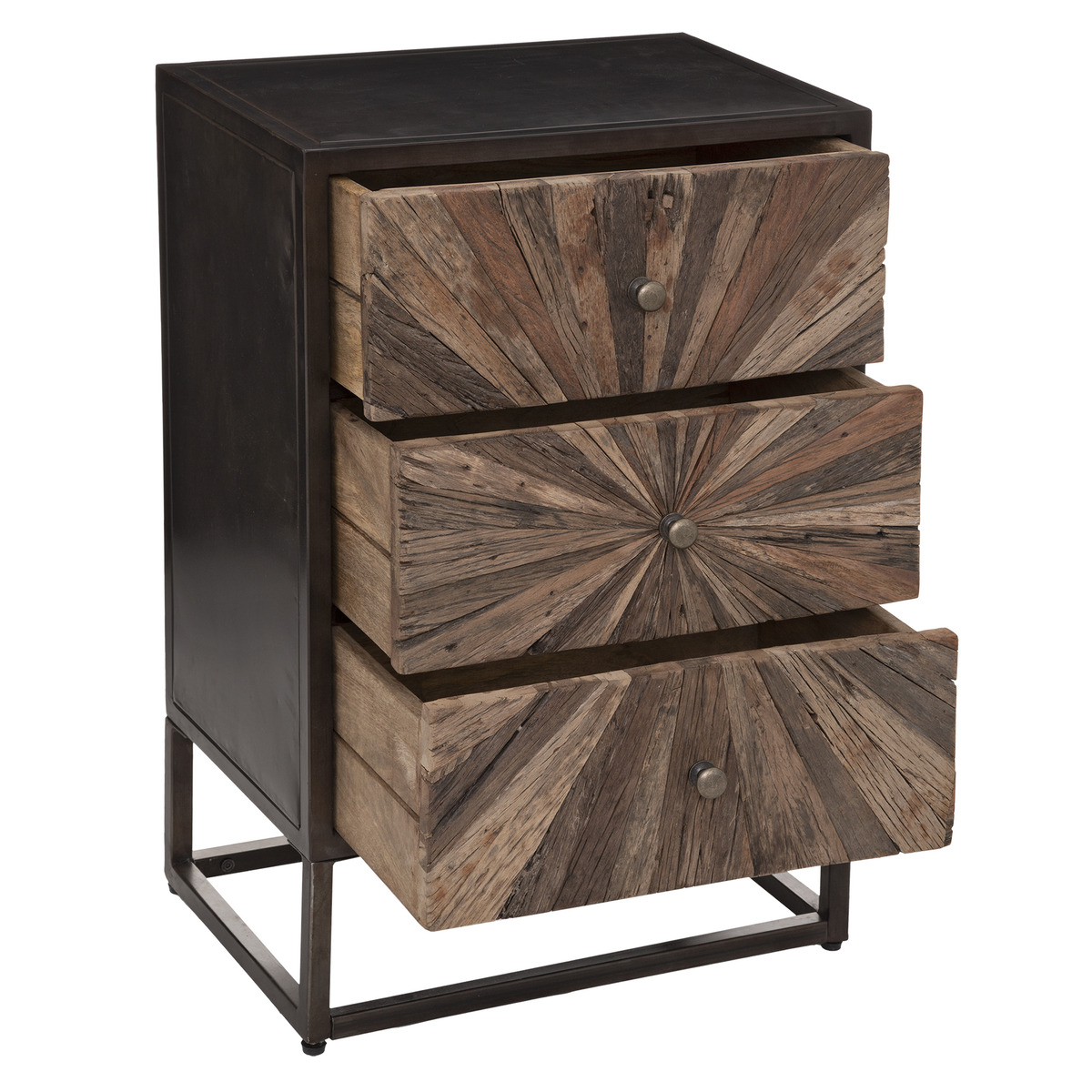 chest of drawers "Origins" Recycled wood, 3 drawers