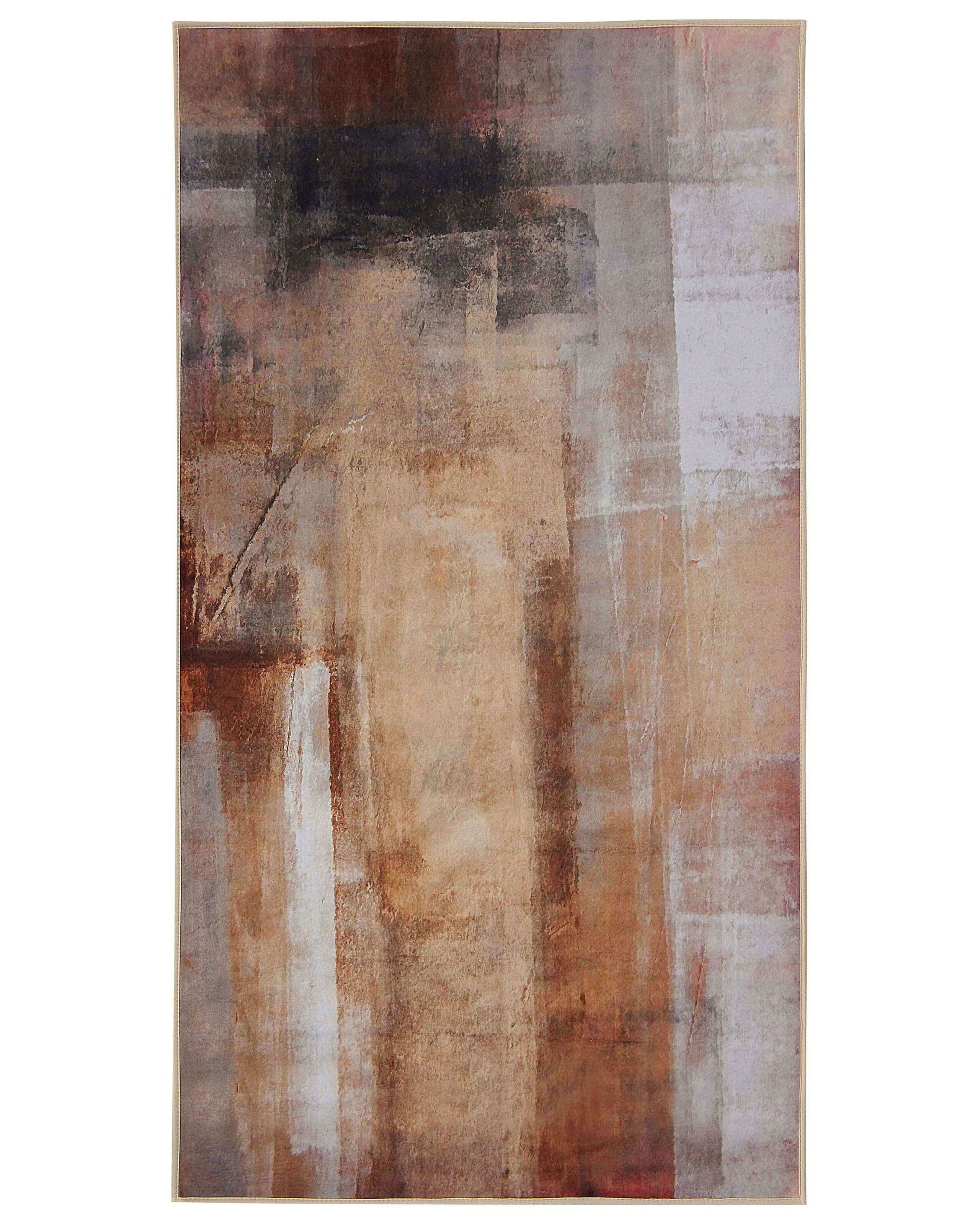 Dywan prostokątny 80x150 cm brązowy