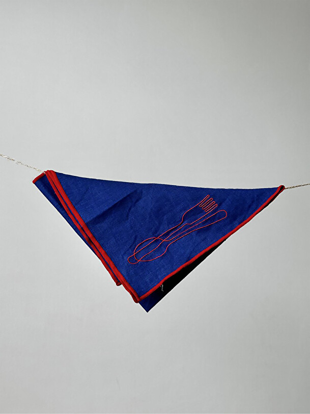 Lot de 2 serviettes couverts bleu - the eclectic lifestyle bleu