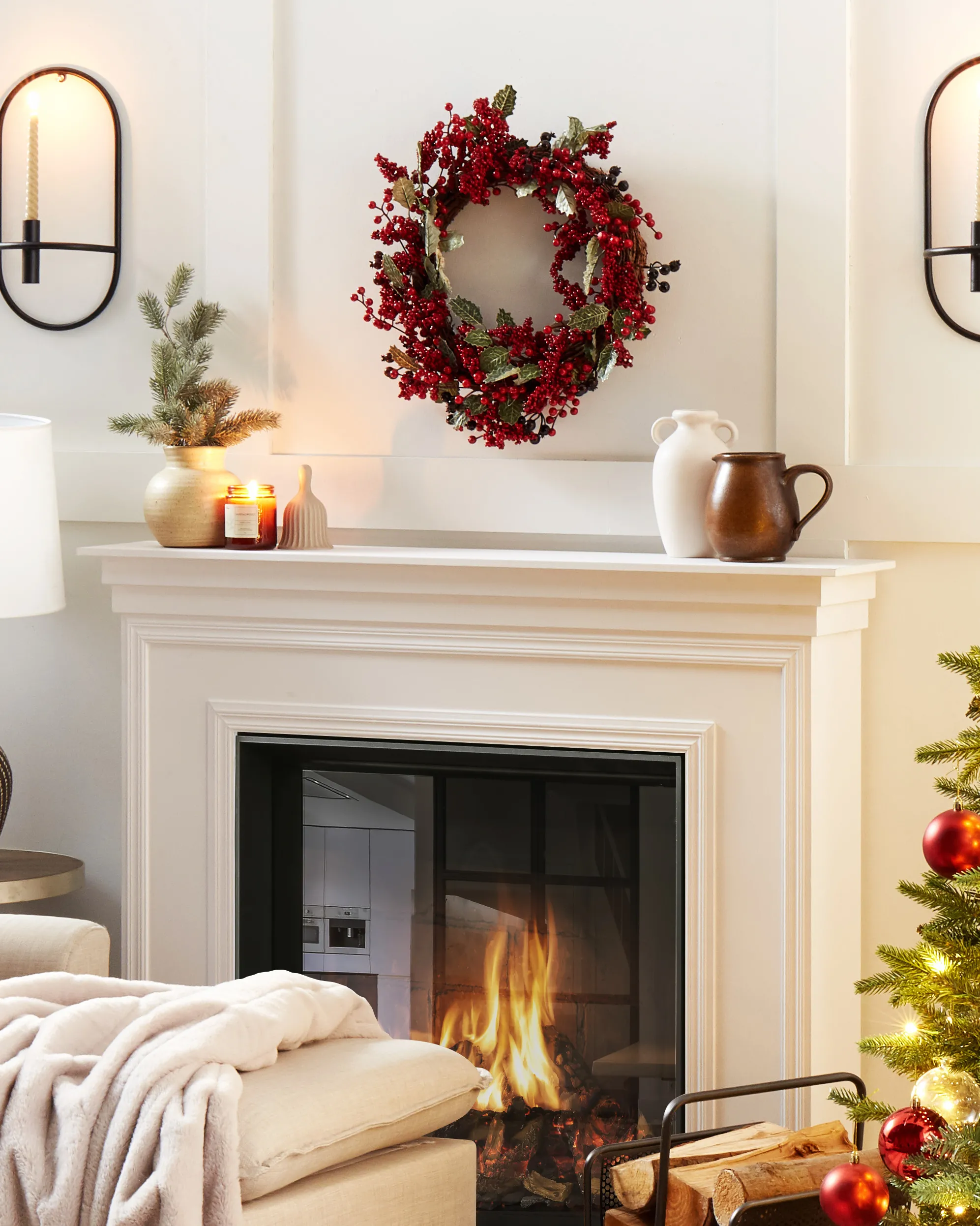 Christmas Wreath PUROL Red 40 cm