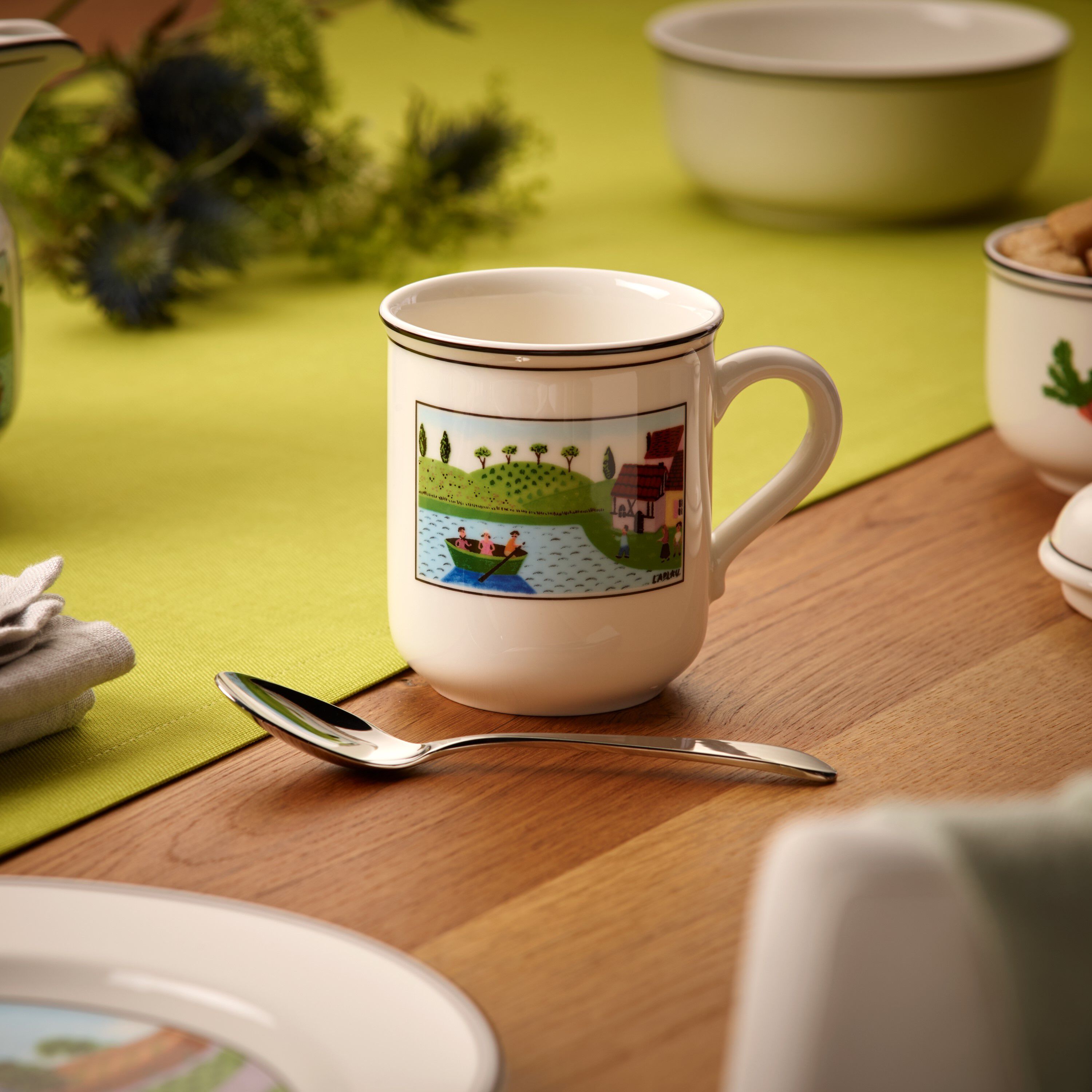 Design Naif Mug - Multi-colored, 9.2 oz, Premium Porcelain