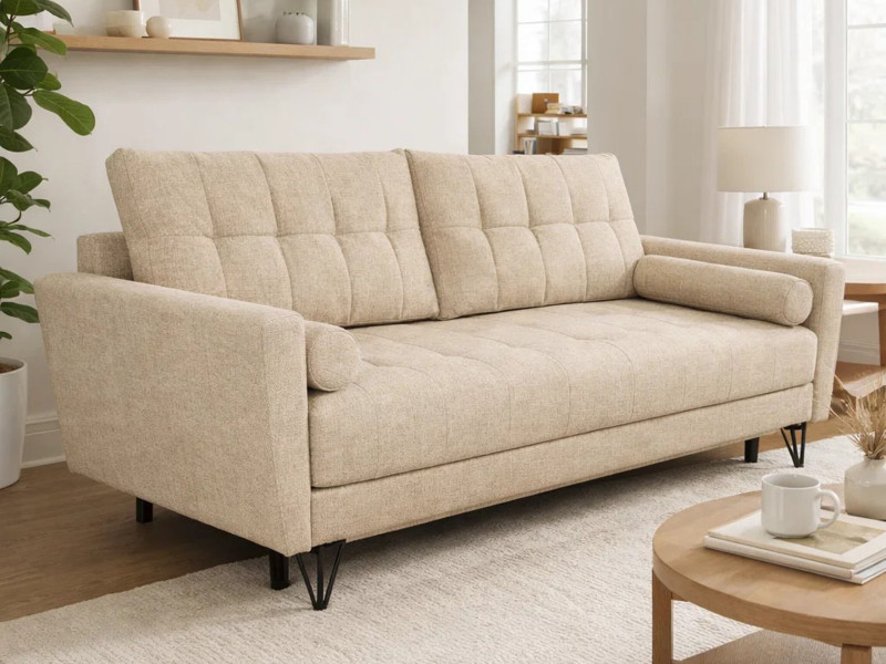 Sofa Haven z funkcją spania i pojemnikiem, tkanina Cairo 22