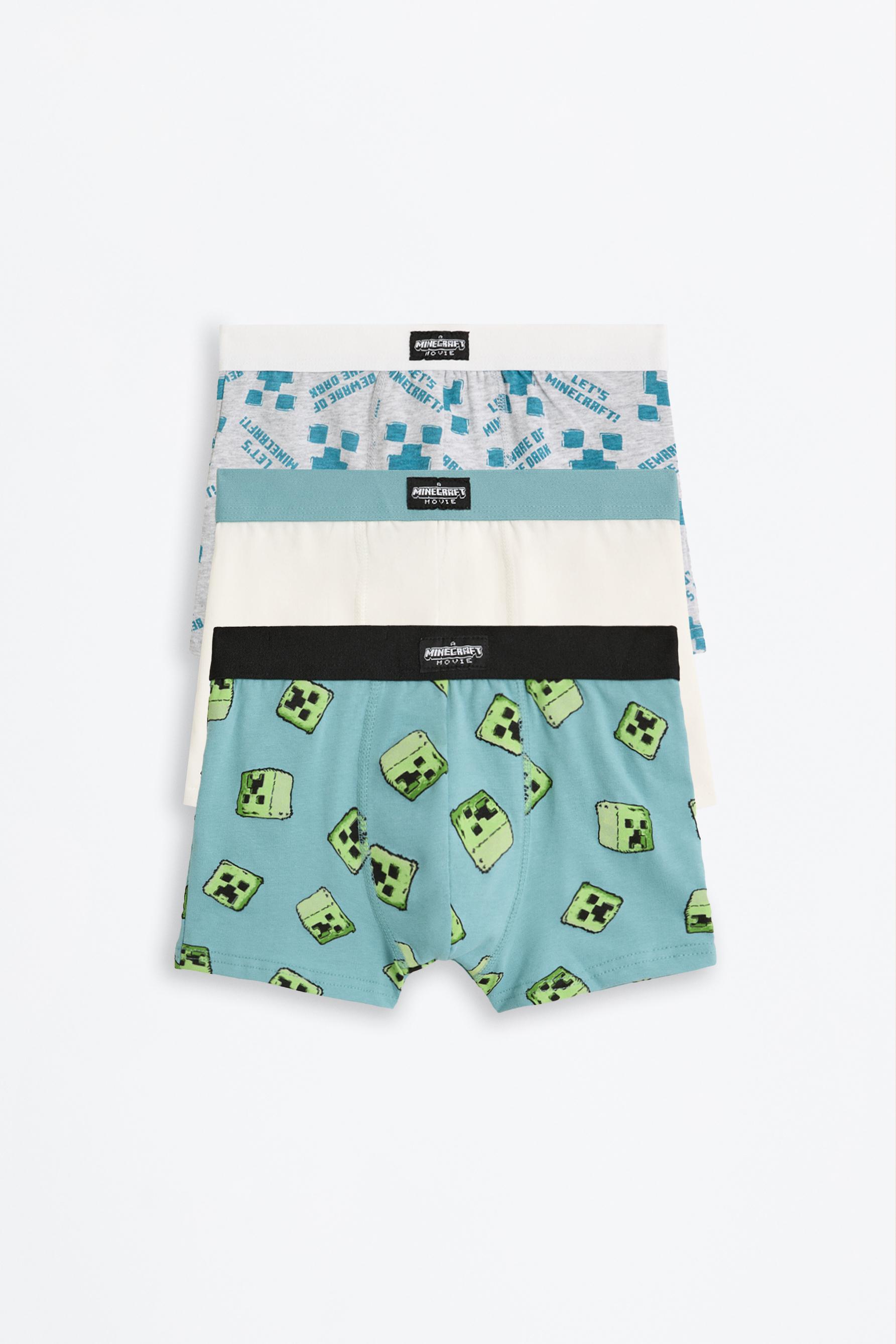Pack 3 calzoncillos bóxers Minecraft