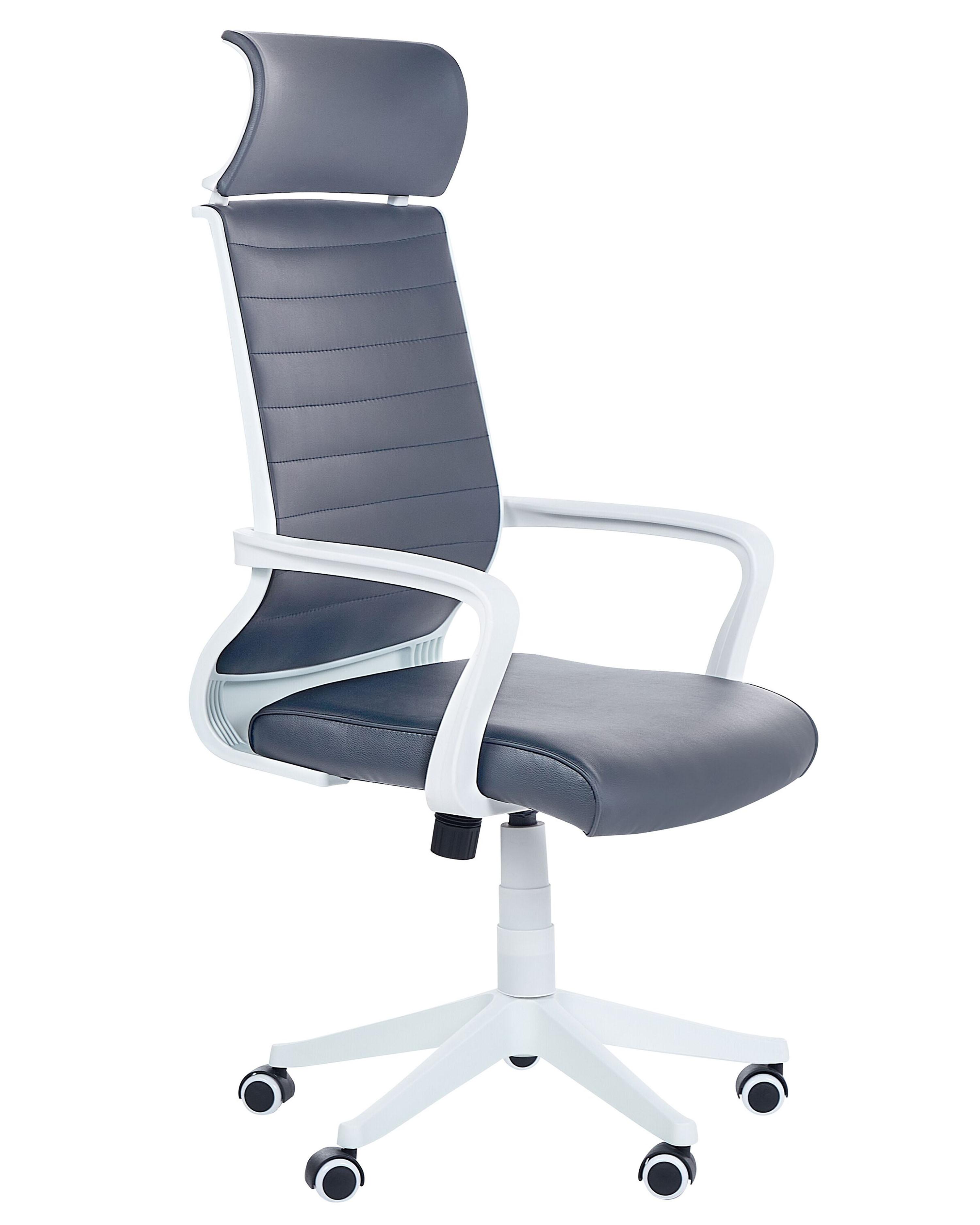 Office Chair LEADER Faux Leather Grey