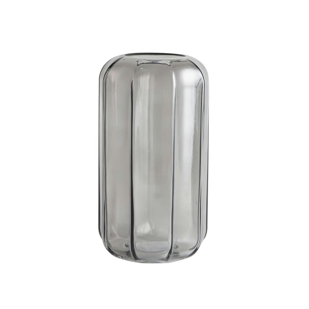 ISANDRE - Vase en verre gris H28