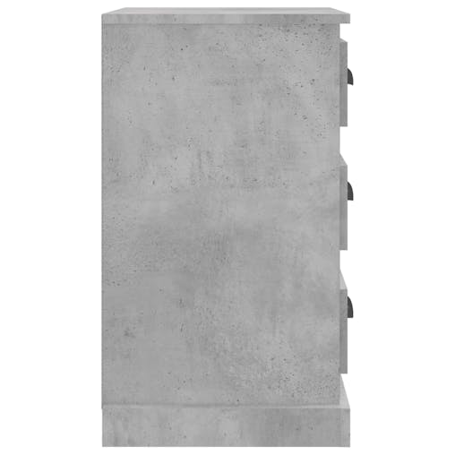NNEVL Bedside Cabinet Concrete Grey 39x39x67 cm Engineered Wood
