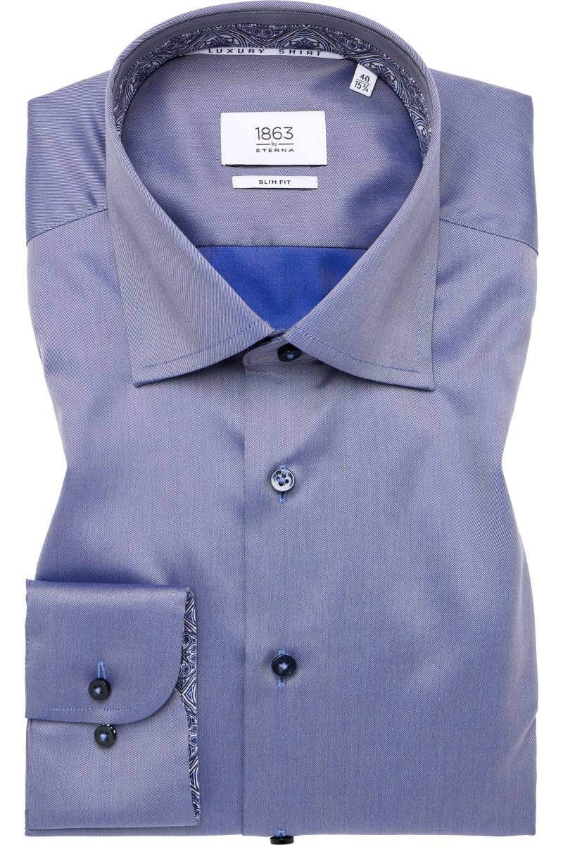 ETERNA 1863 Slim Fit Hemd grau, Einfarbig