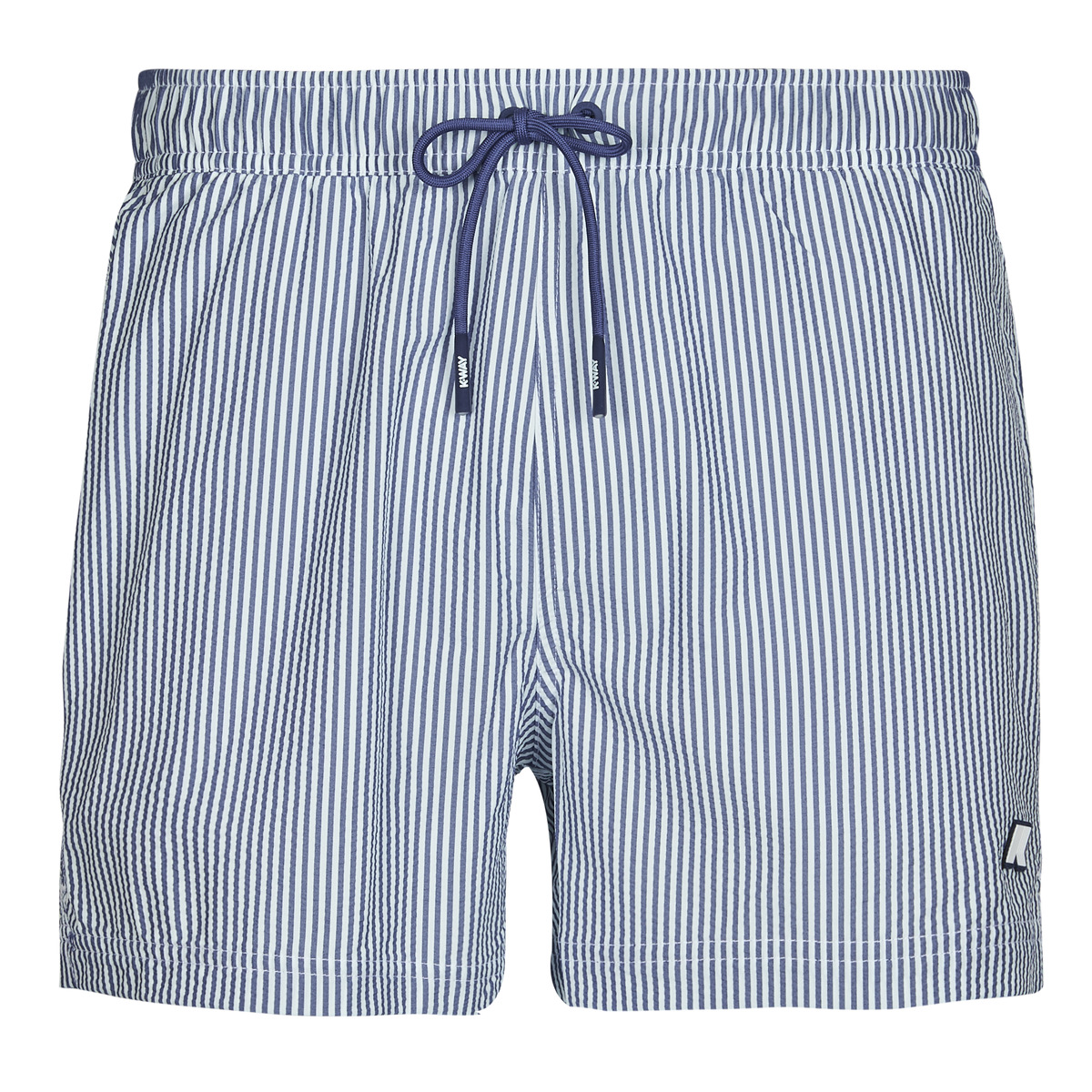 K-Way - HAZEL MID STRIPES BEACH - Marine / White