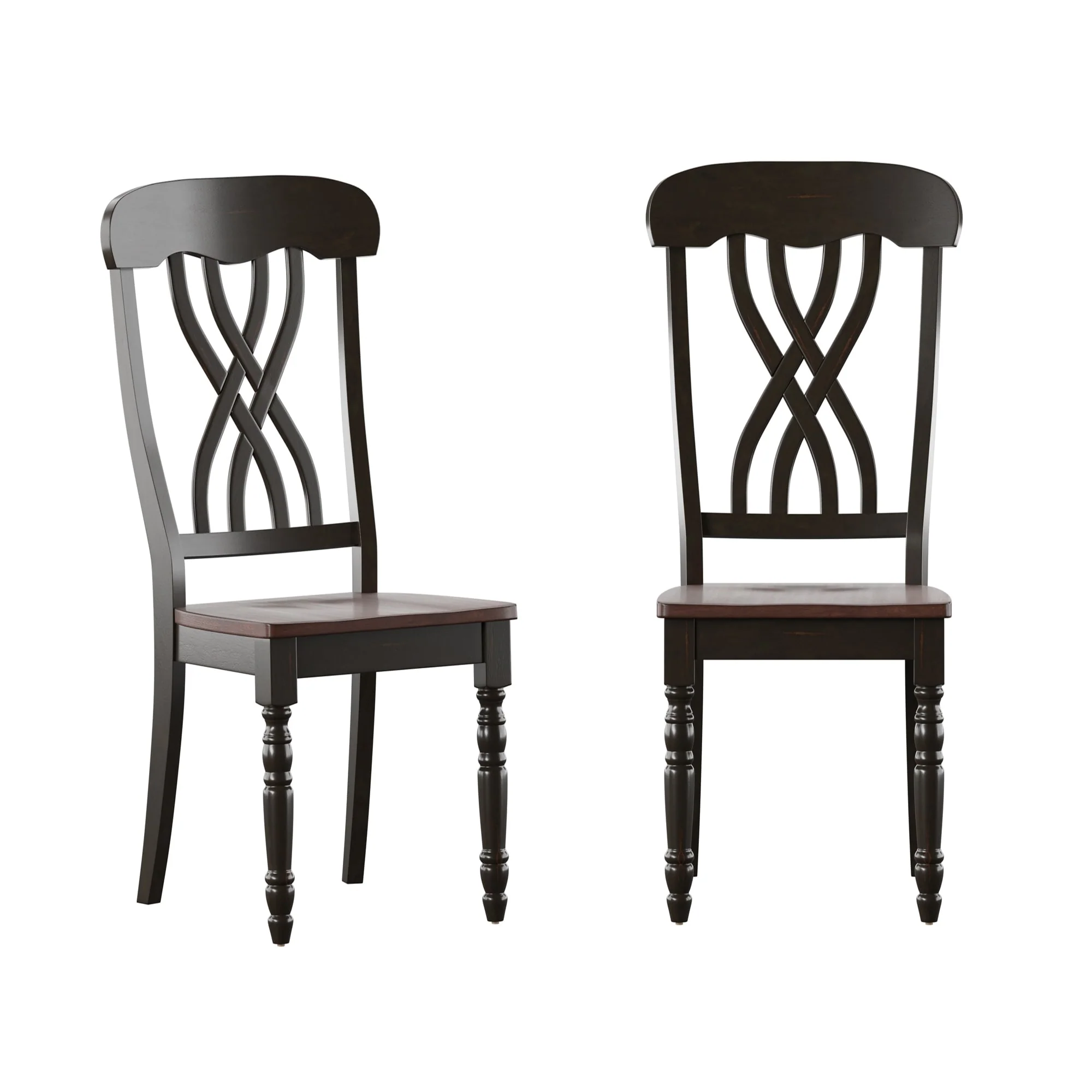 Brunico Two-Tone Antique Dining Chairs (Set of 2)