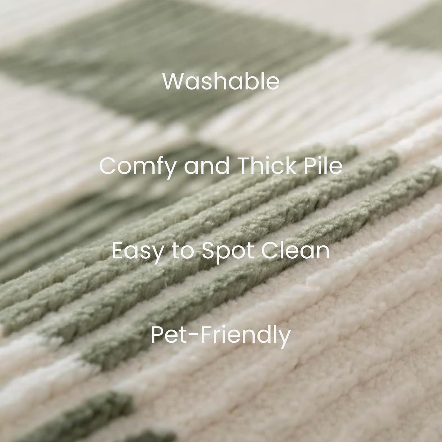 Revival Rugs Gambit 9'2x12'2 Washable Area Rug for Living Room Bedroom - 100% Recycled Oeko-TEX Certified, Medium Pile, Green, Beige