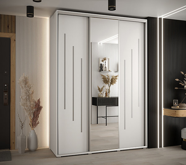 Armoire Davos 9 a portes coulissantes H. 235,2 x L. 180 x P. 60 3 portes