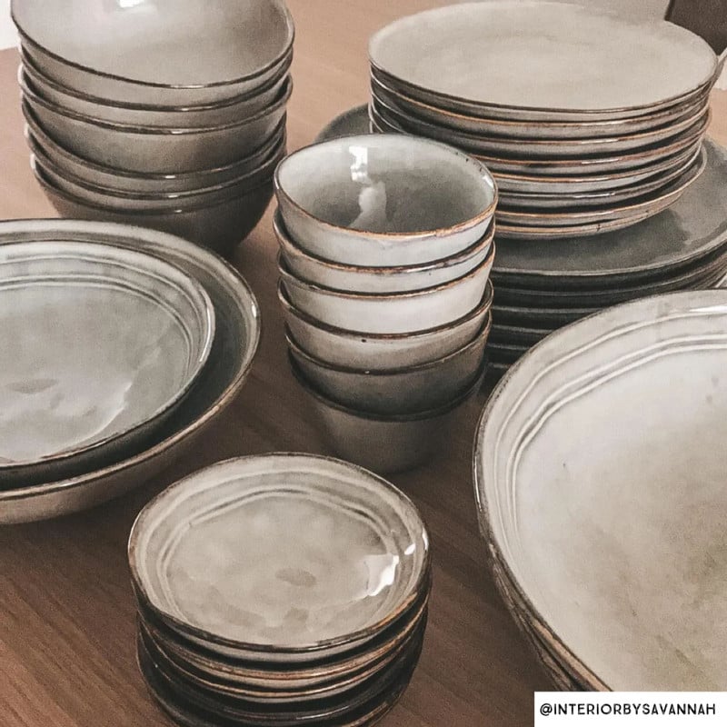 Schaal Toscane - grijs - &Oslash;22.8 cm